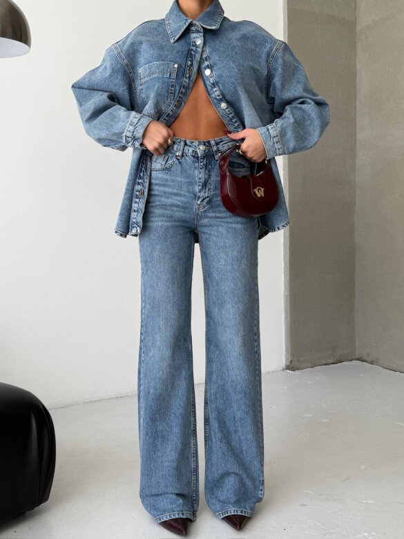 Komplet 2w1 Lunno jeans niebieski