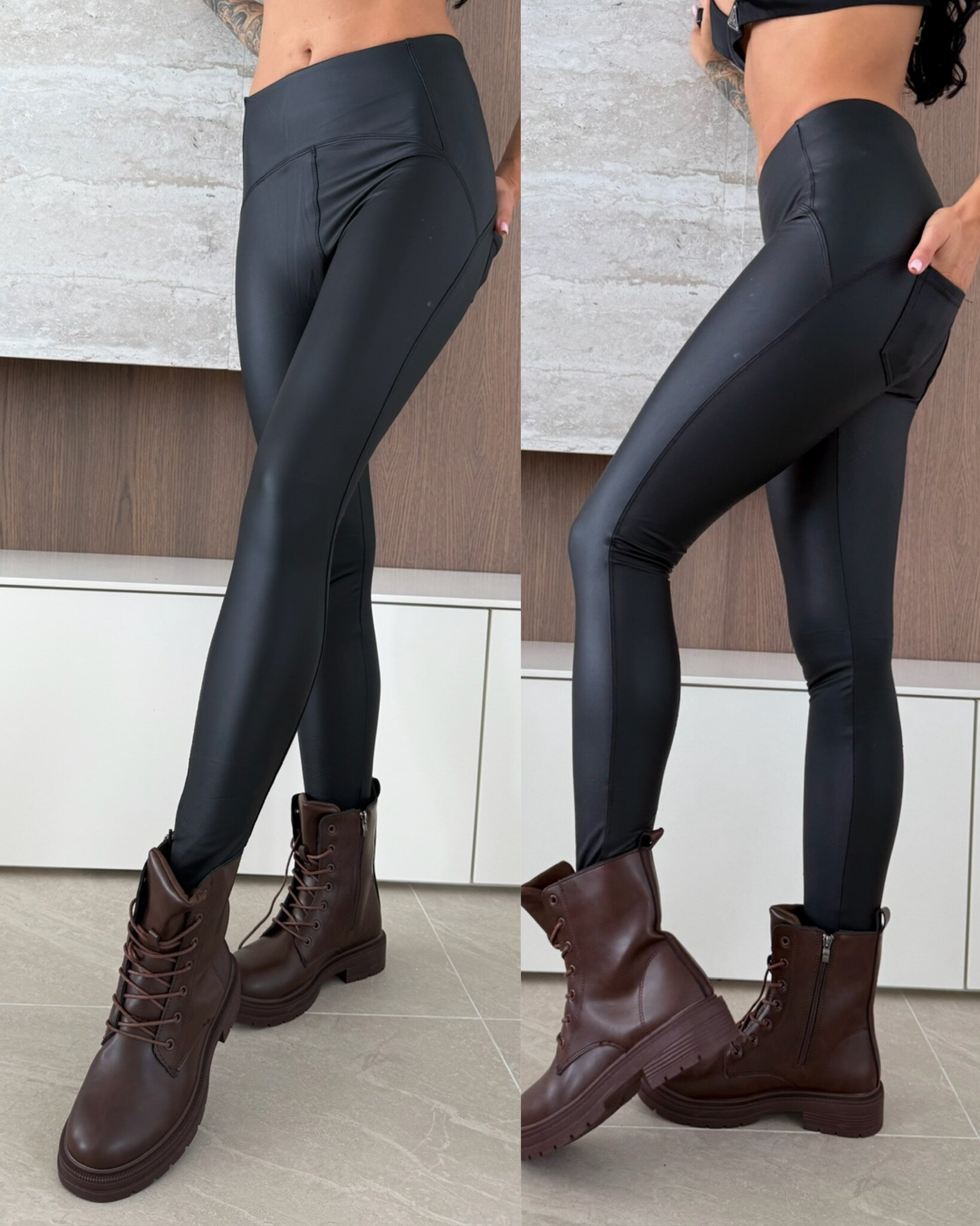 Legginsy Mirove push up czarne