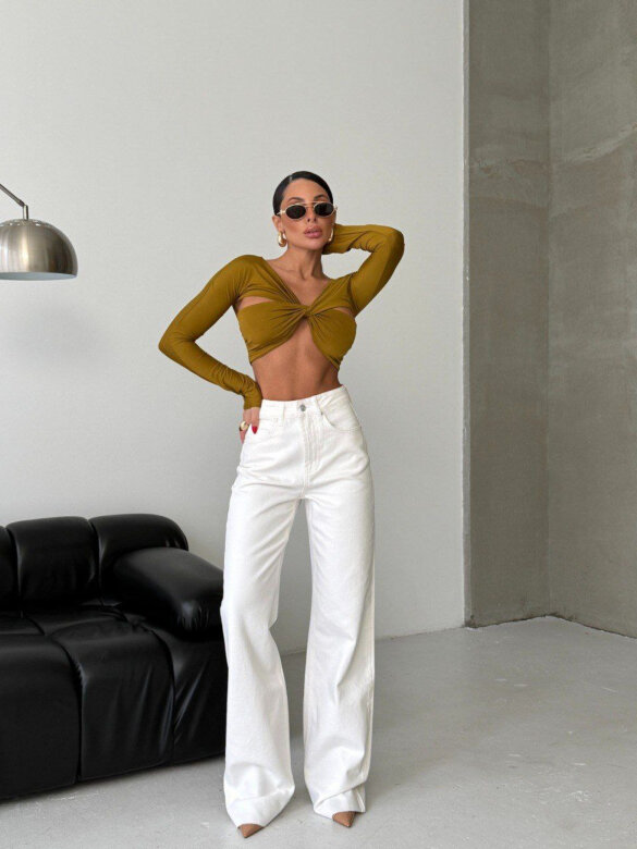 Spodnie Lucero jeans białe