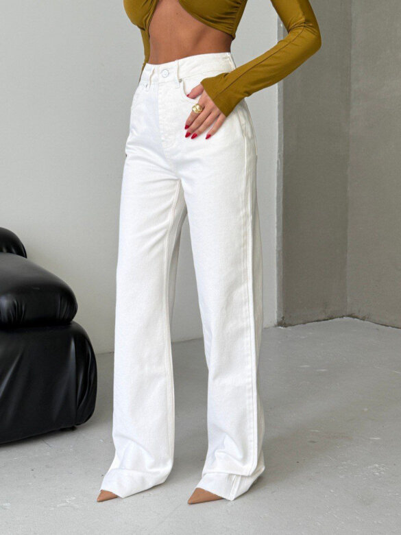 Spodnie Lucero jeans białe