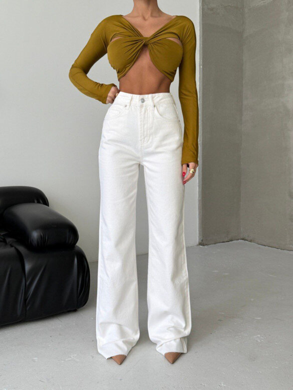 Spodnie Lucero jeans białe