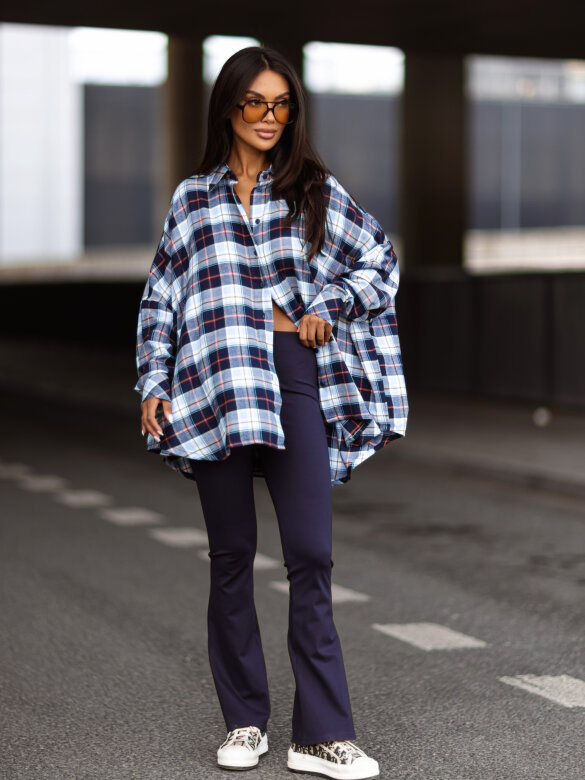 Shirt Easy Wear checked blue-navy