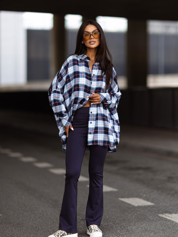 Shirt Easy Wear checked blue-navy