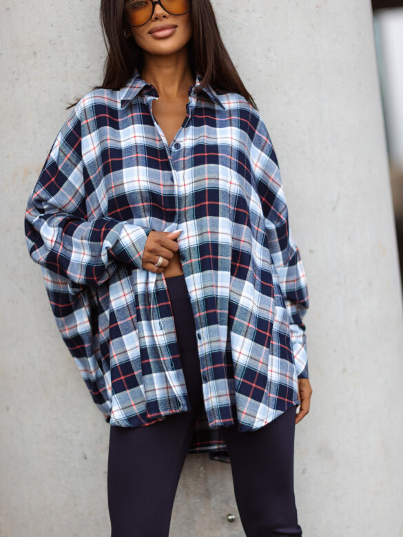 Shirt Easy Wear checked blue-navy