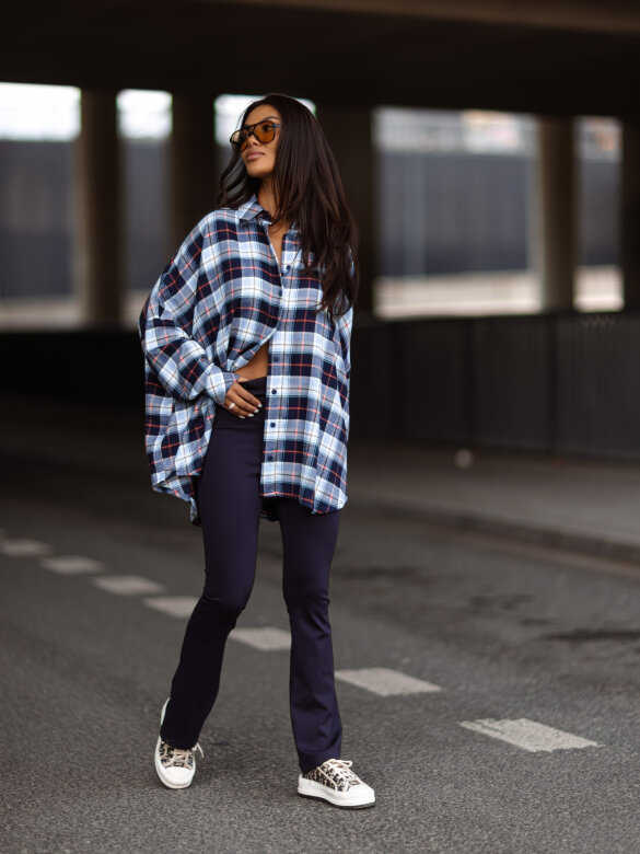 Shirt Easy Wear checked blue-navy