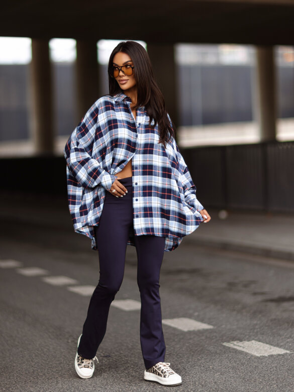 Shirt Easy Wear checked blue-navy