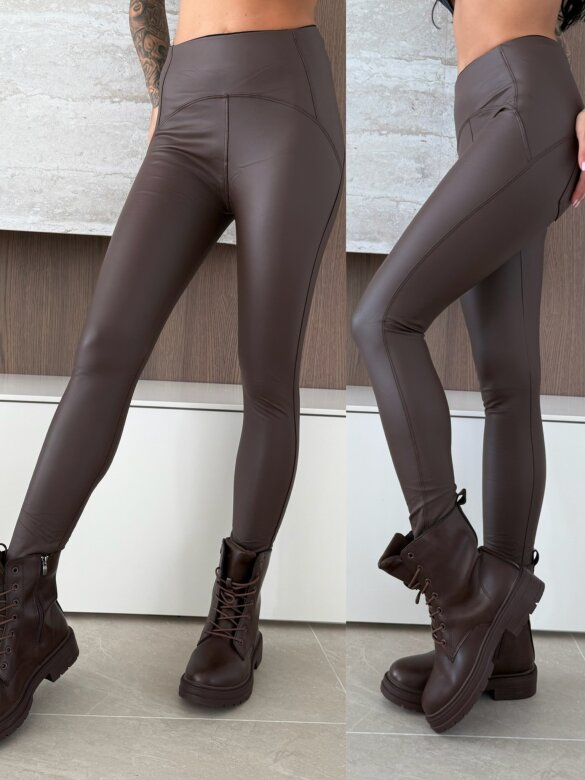 Legginsy Mirove push up czekoladowe 