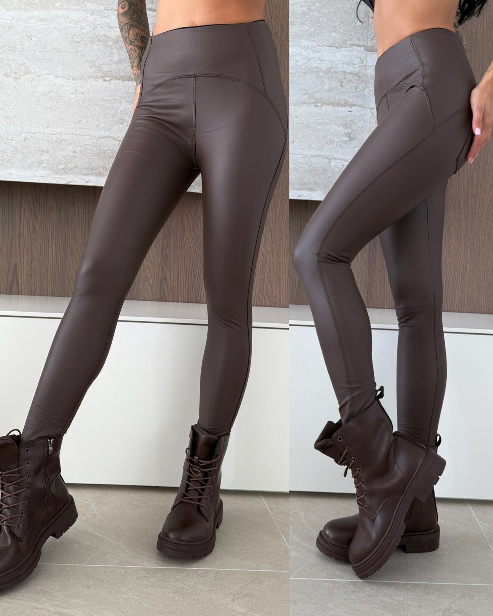 Legginsy Mirove push up czekoladowe 