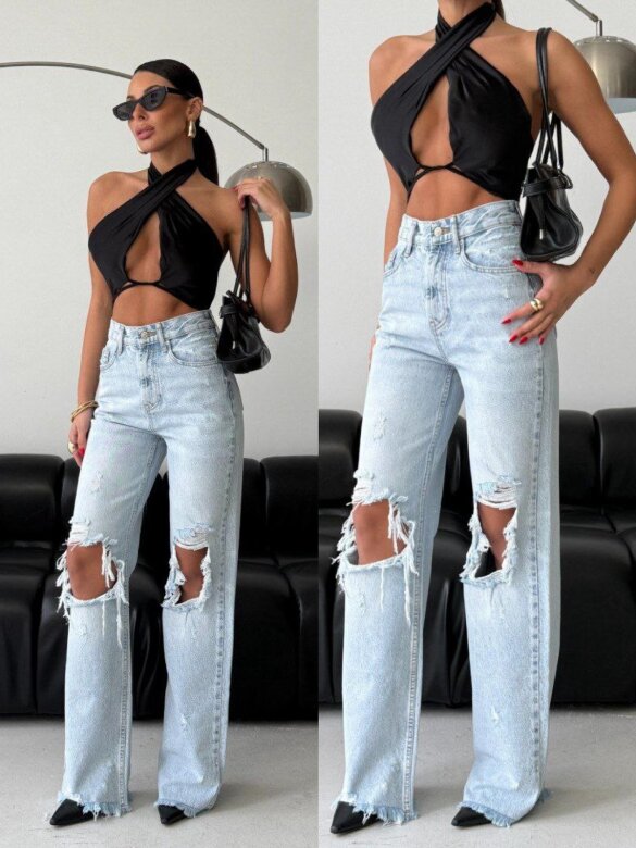 Spodnie Elmond jeans jasnoniebieskie