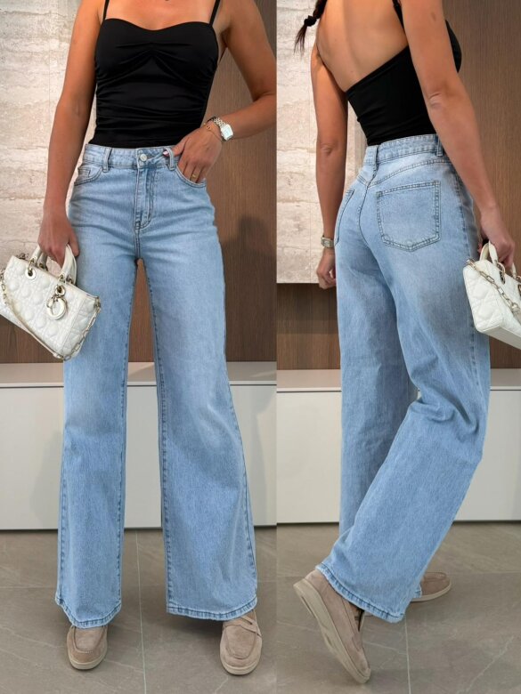 Spodnie Romanive jeans jasnoniebieskie